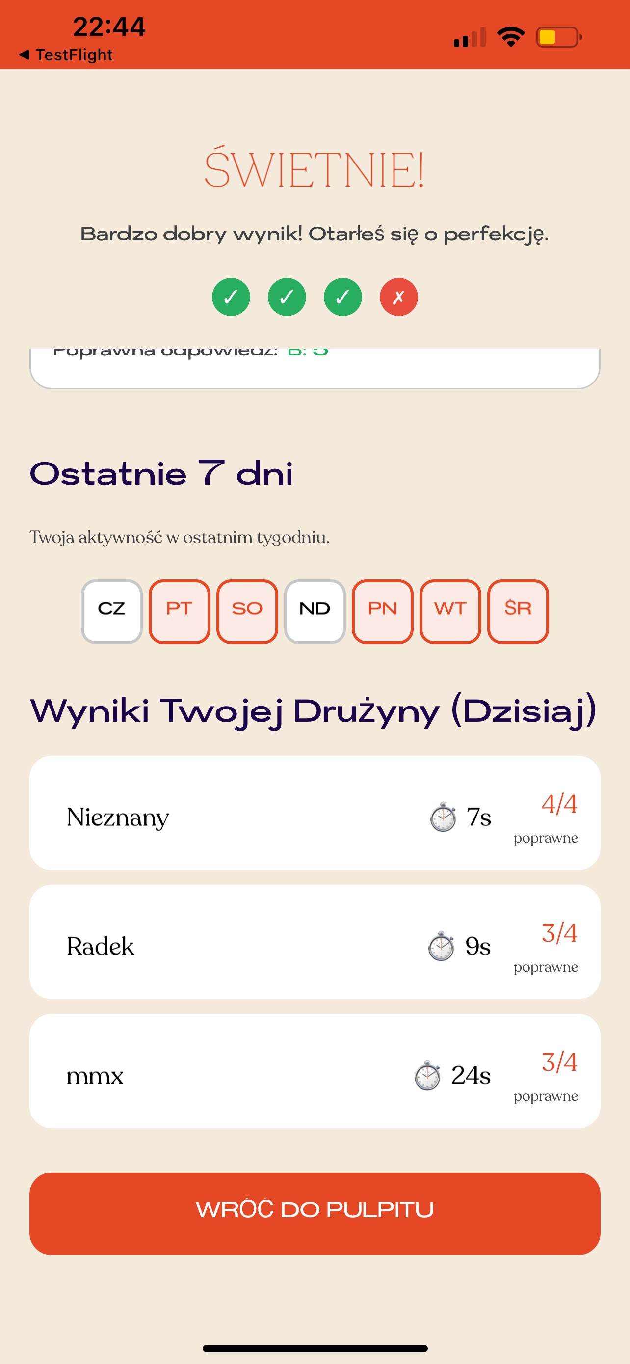 Ekran rankingów